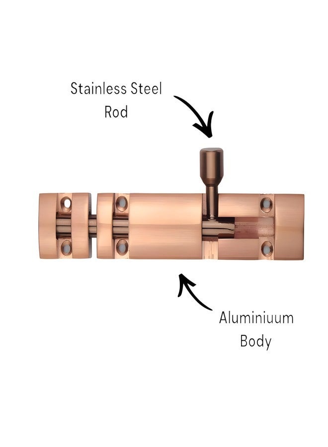 ELITONE Aluminum Xylo Tower Bolt, Tower Bolt for Home,Offices Doors,Windows, Chitkani/Kundi for Main Door and Bathroom, Door Latch for Bedroom|Pack of 2,Rose Gold | 8 Inch - Image 4